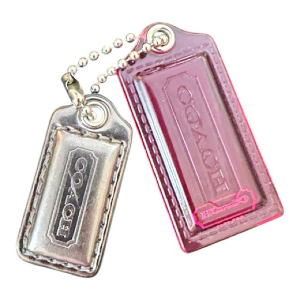Coach Pink and Silver Hang Tags‎ - Bag Charms